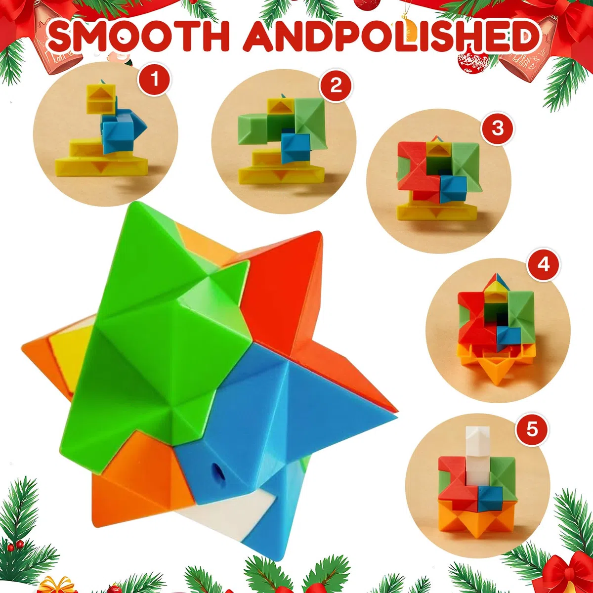 Calendario dell'Avvento 2025 Rompicapo, Calendario Avvento Rompicapo con 24 Pezzi in Metallo, Plastica 3D e Legno 3D, 24 Giorni di Regalo di Natal per Bambini, Adolescenti, Adulti