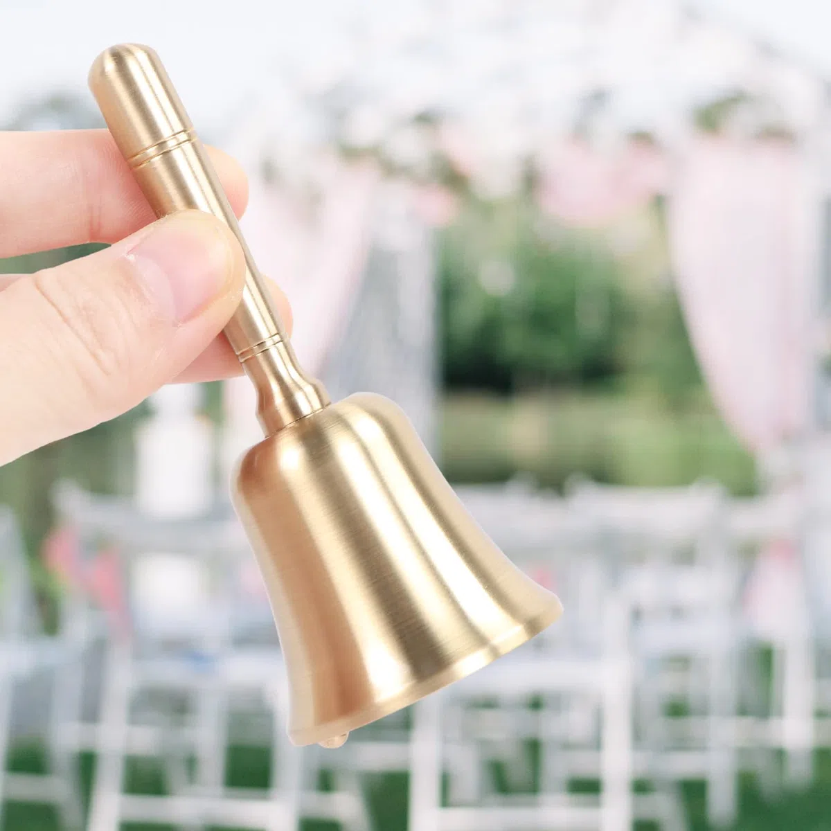 Campanello a mano in stile tradizionale, per bambini e adulti, campanellini in ottone massiccio extra forte da utilizzare per scuola, chiesa, hotel, Natale e matrimoni