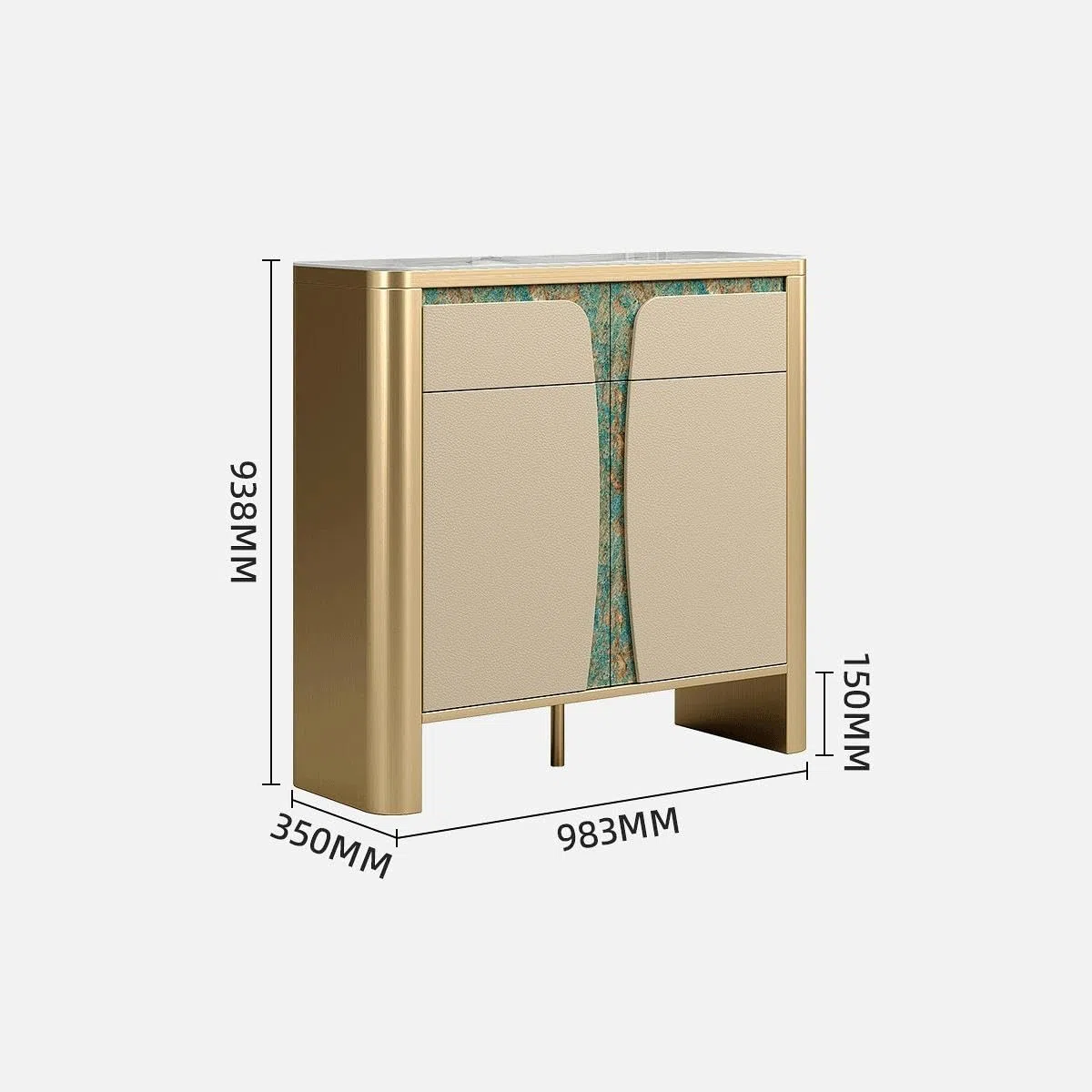 Corridoio Scarpiera in Legno Verde Smeraldo(Piccolo)