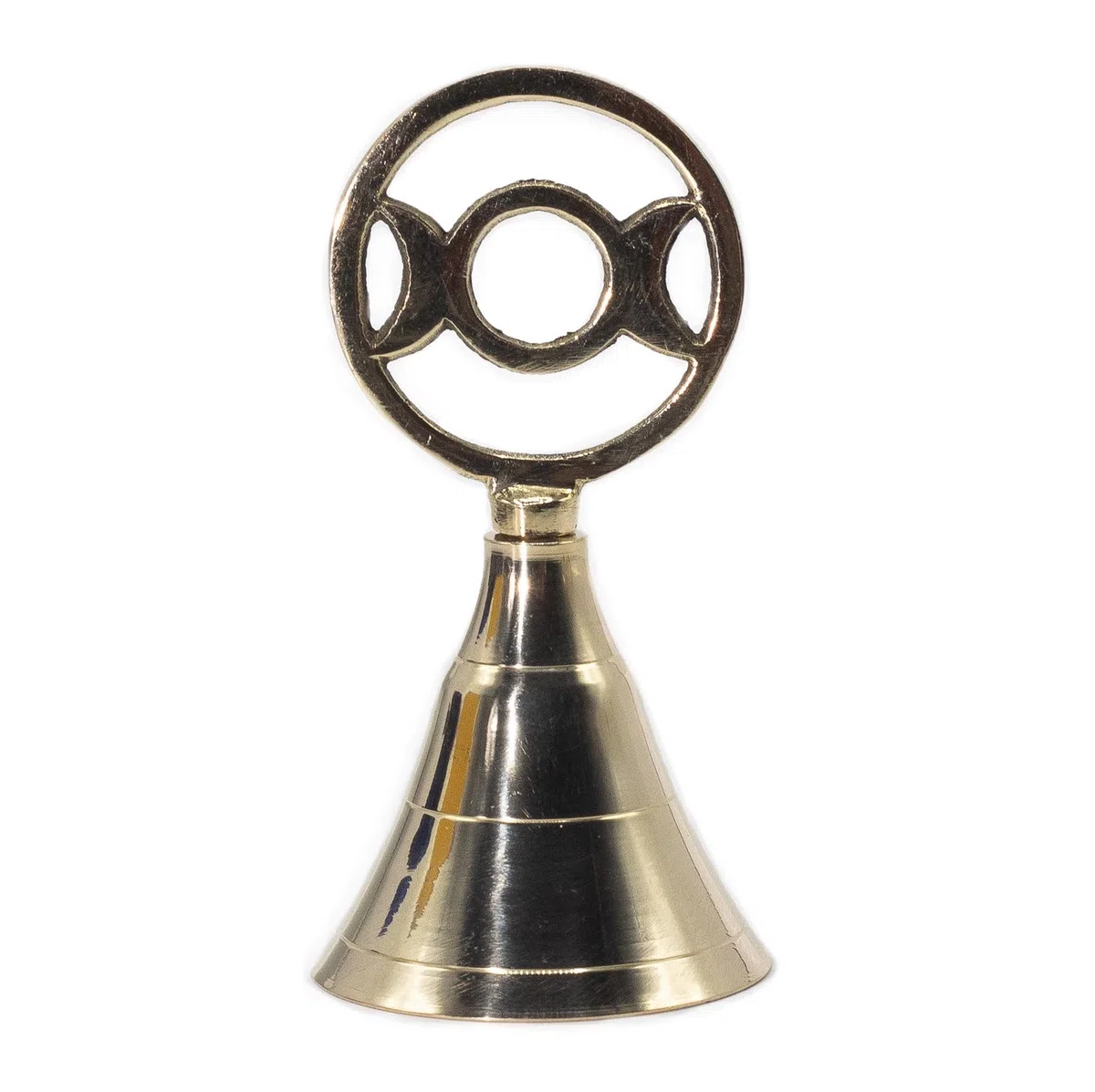 Campanella da Altare in Ottone – Simbolo Tripla Luna 5x10.5 cm