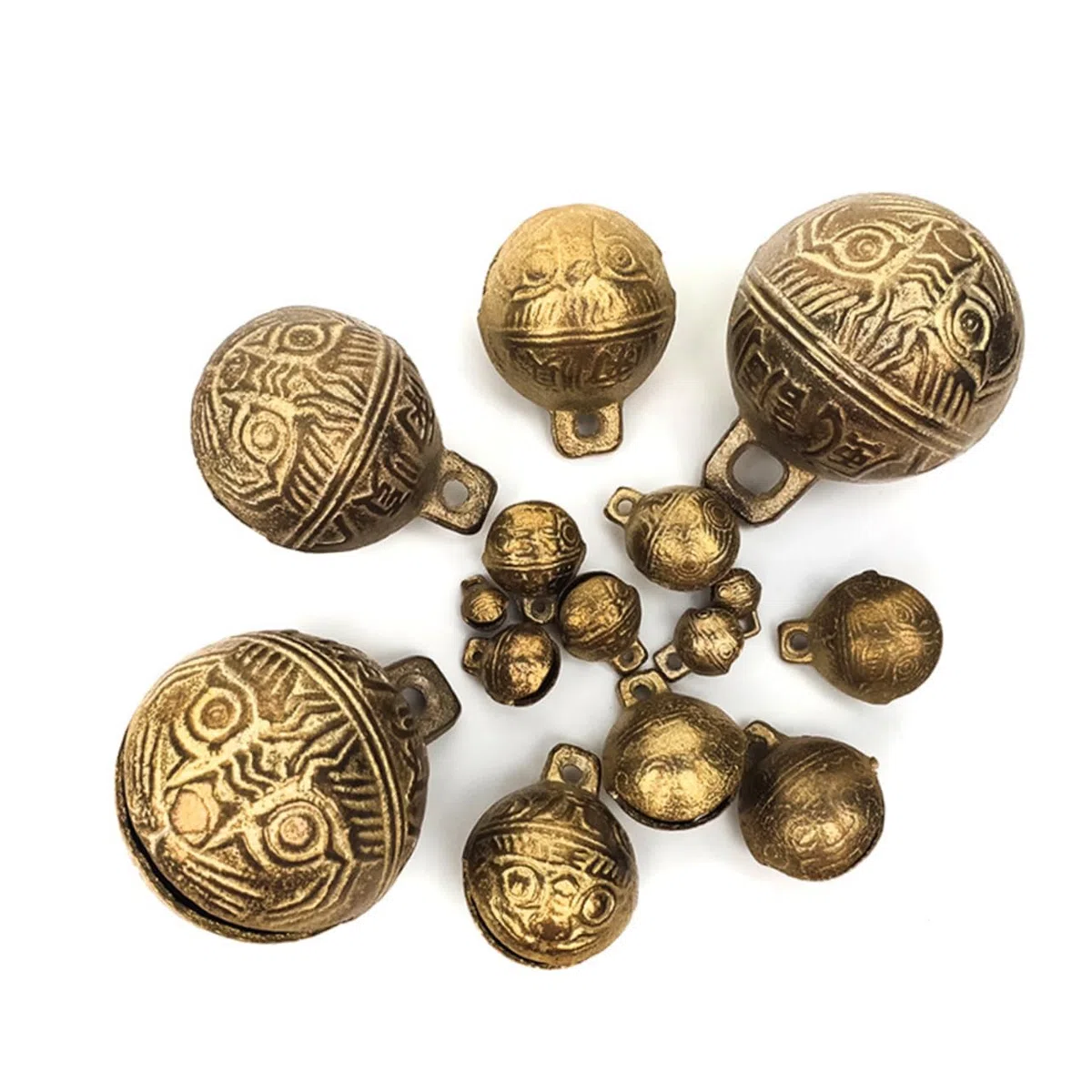Ciieeo 30 Campanelle di Rame con Design A Forma di Tigre Piccole Campane per La Creazione di Gioielli Decorazioni per Carillon A