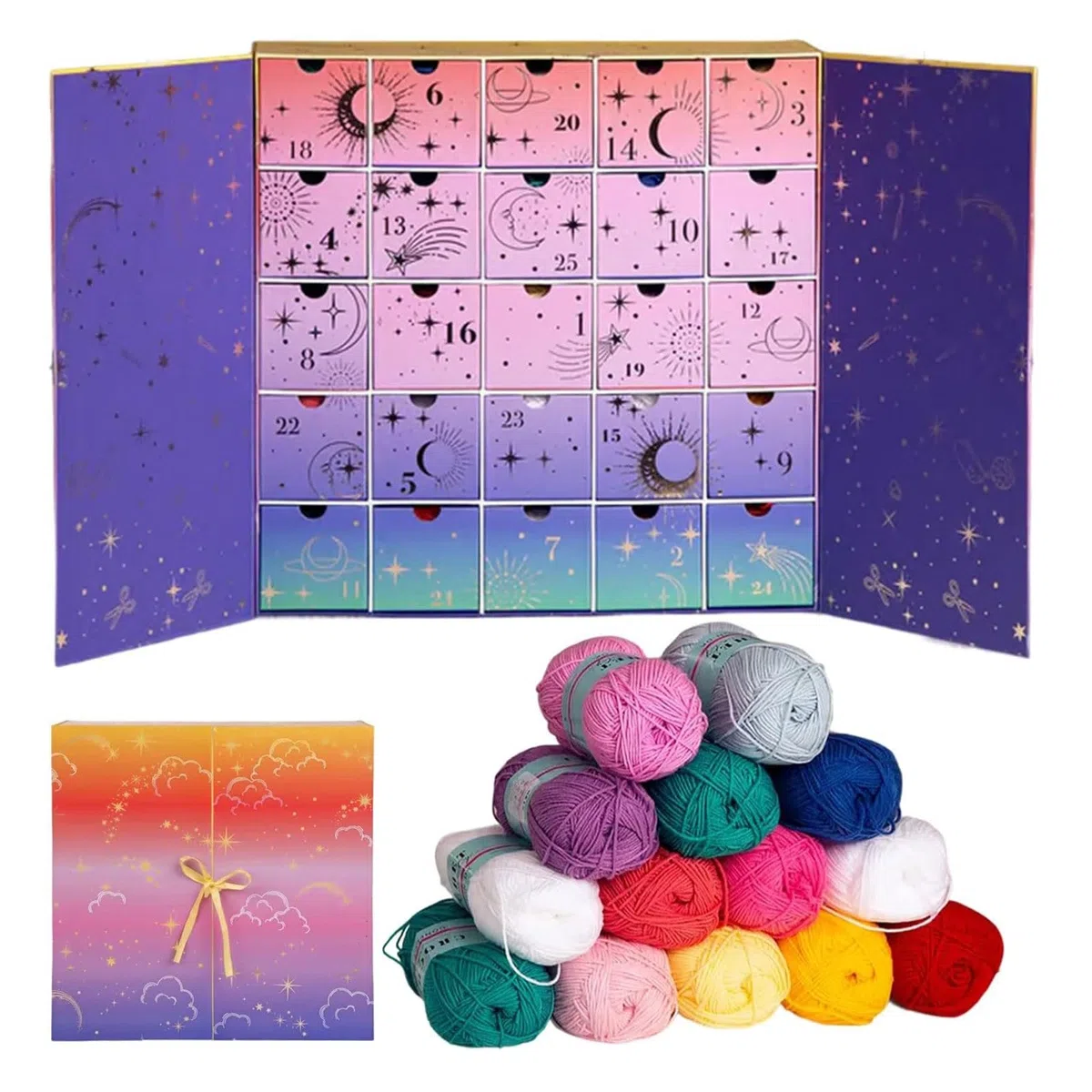 Calendario dell'Avvento della Società Crochet 2025, Calendario dell'Avvento Crochet 2025, 25 Giorni di Progetti con Tutorial, Calendario di Natale Fai da Te in Filato per L'Avvento per Regali di